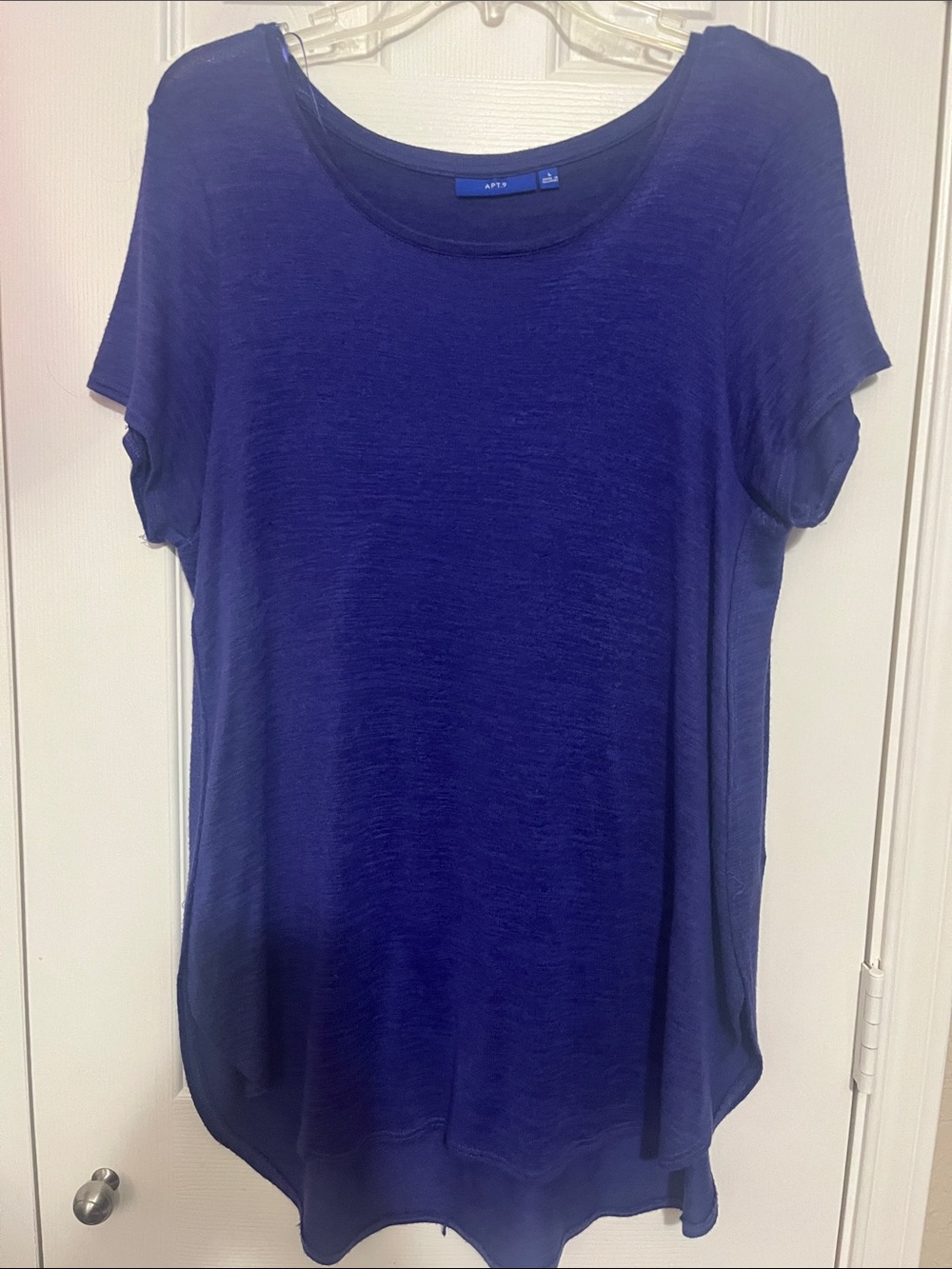 Apt. 9 Women's Short Sleeve Scoop Neck Tee — Royal Blue